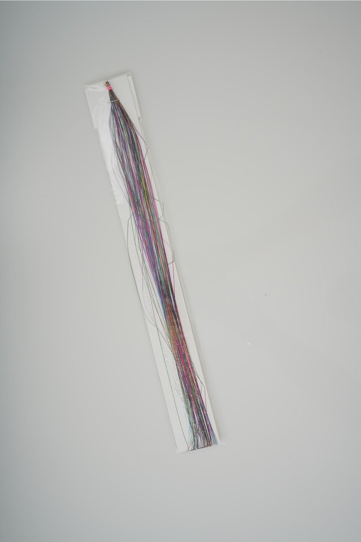 Tinsel Renkli Saç Simli 10lu Karışık Renkli Saç Ve Boncuk(TAKMA APARATI ILE BİRLİKTE) 40 Cm