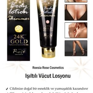 Rose 24k Altın Işıltılı Vücut Losyonu & Shimmer Gold Body Lotion 120 Ml