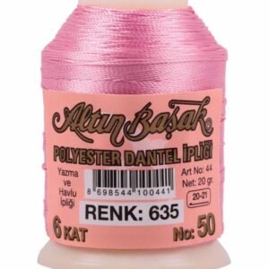 Polyester Oya Ve Dantel Ipliği 20 Gr No:50 6 Kat - 635