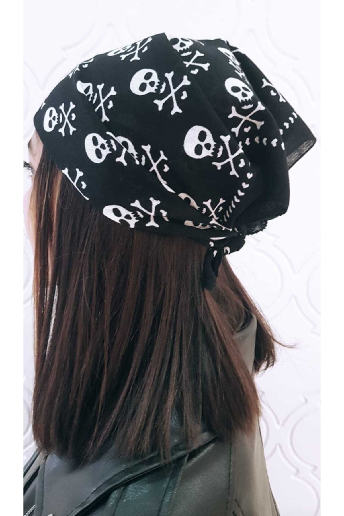 Unisex Siyah Kuru Kafa Bandana Rptr-v45