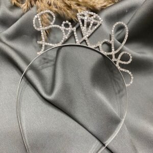 Bride Yazılı Kristal Taşlı Taç