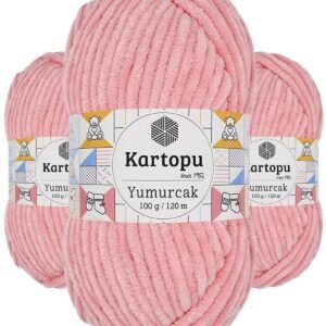 3 Adet Yumurcak Kadife El Örgü Ipi Pudra K777