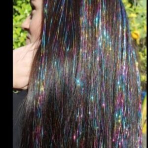 Saç Simi Renkli Ve Saç Üzerine Düğümle Bağlanan 110-120 Cm Açık Uzunlukta Hair Tinsel