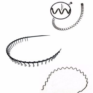 Sporcu Yaylı Taraklı Zigzag Tel Taç 3' Lü Set Unisex
