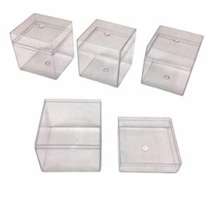 Kapaklı Pleksi Mika Kutu (5x5x5 Cm-12'li Paket)