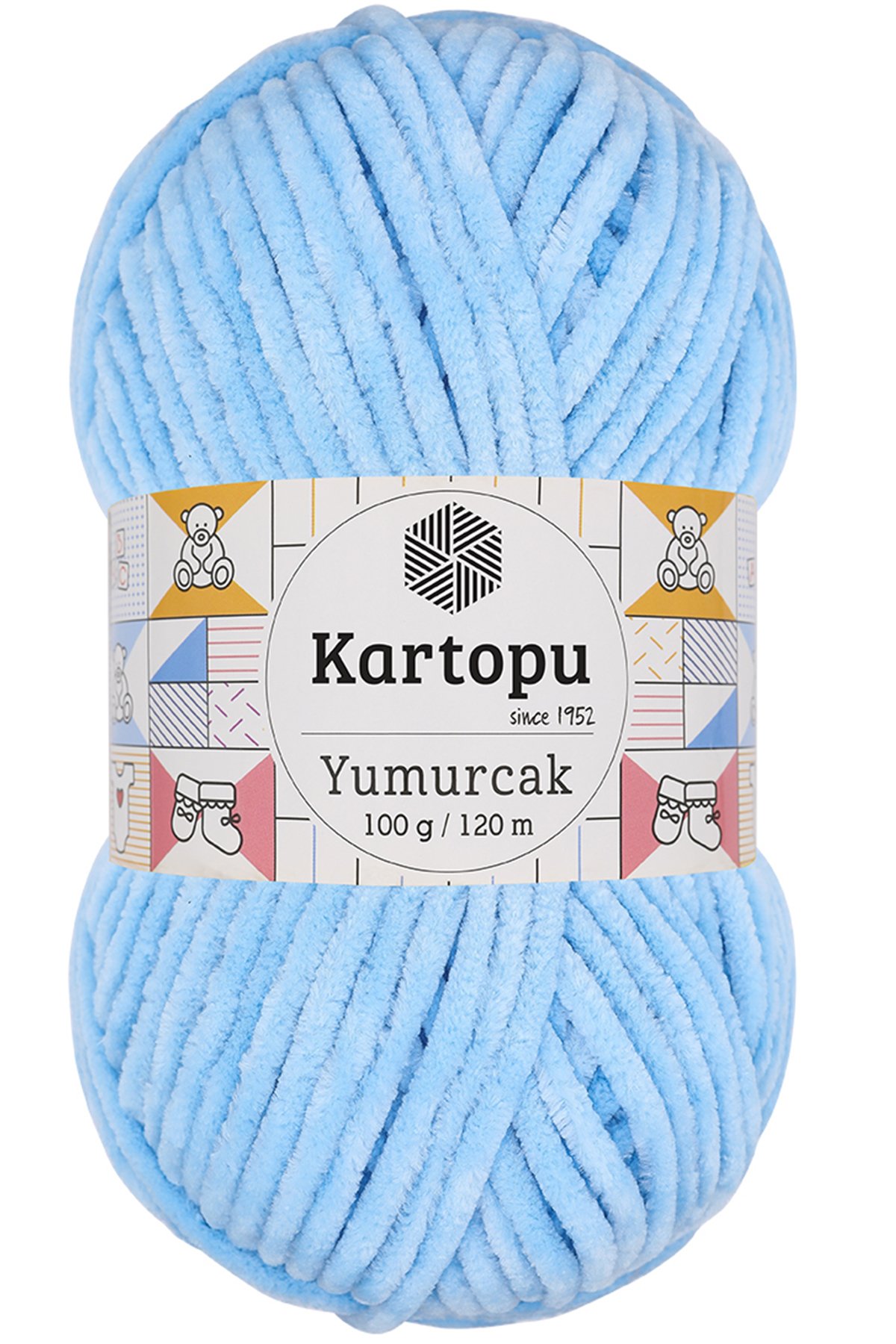 K.artopu Yumurcak Kadife El Örgü Ipi K540 Bebe Mavi