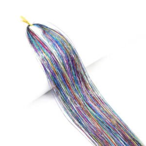 Hair Tinsel - Saç Simi - Simli Karışık Renkli - (KATLANMIŞ) 60 Cm - Tek Tutam
