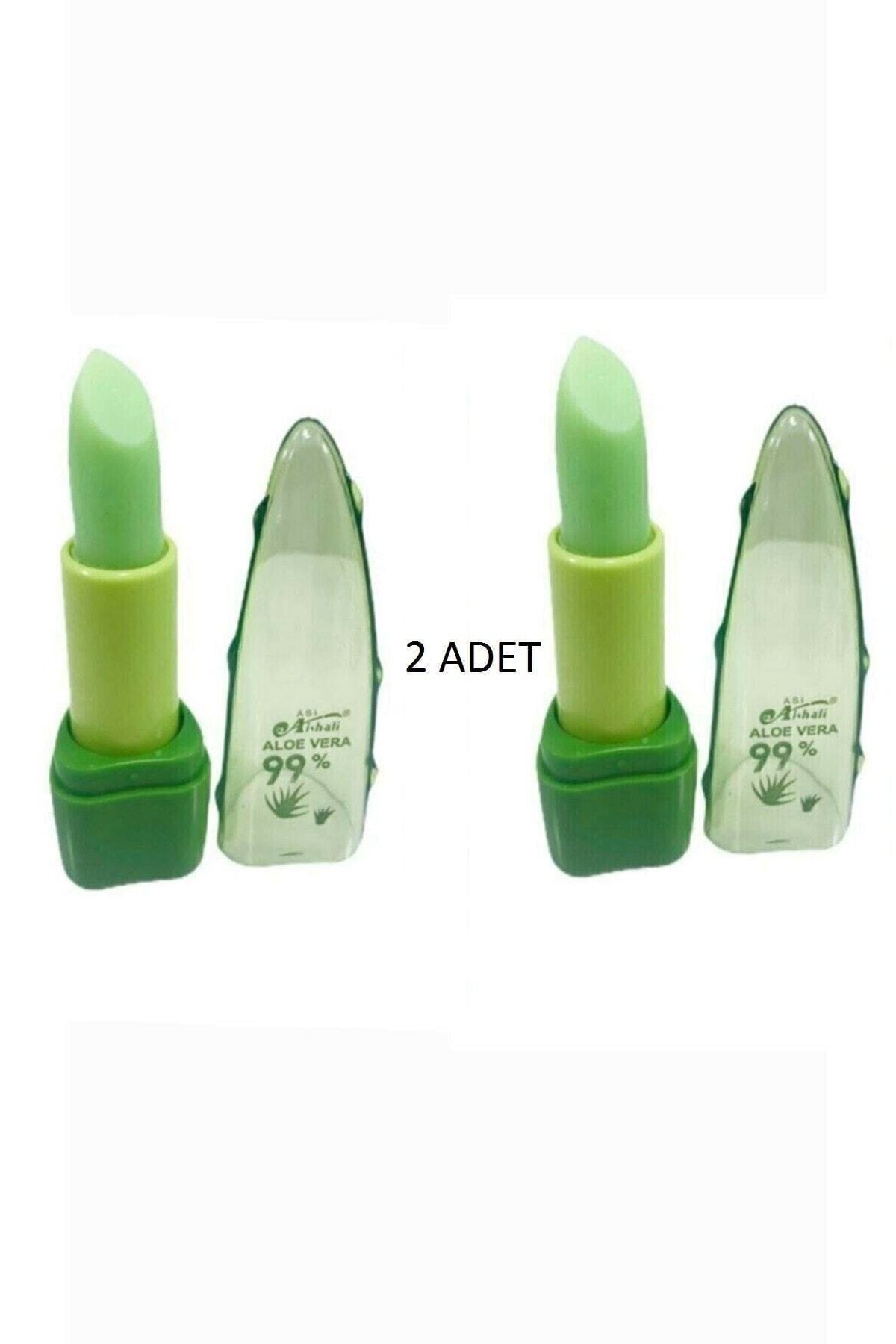 Halvey 2 Adet Aloevera %99 Dudak Bakım Nemlendirici Sihirli Ruj 2 Adet