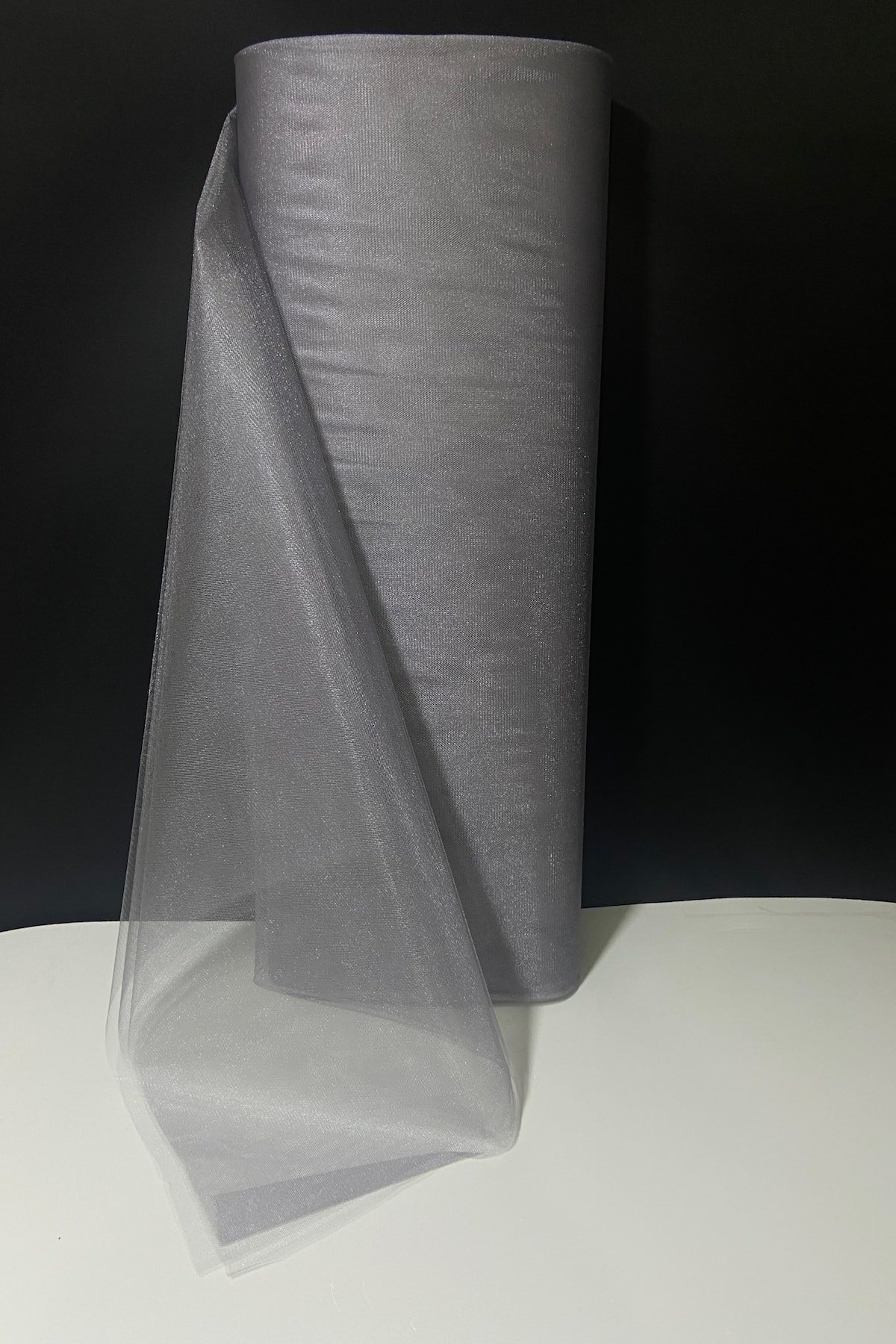 Gri Süsleme Tülü, Bohça Çeyiz Gelin Damat Söz Nişan Nikah Kapı Konvoy Valiz Hediye Süsü, 100x300cm