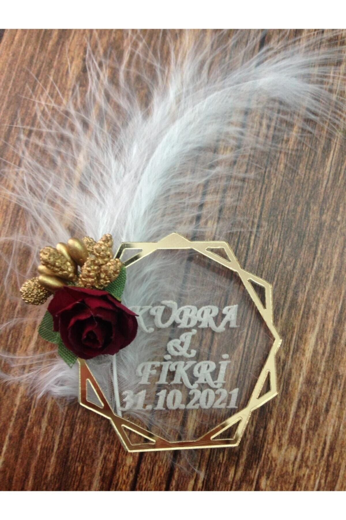 Nikah Nişan Söz Hediyelik Pleksi Şeffaf Magnet 25 Adet Dolap Süs