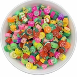 25 Adet 10mm Polimer Fimo Karışık Meyve Figür Boncuk,takı Yapımı 25adetmeyvefımo