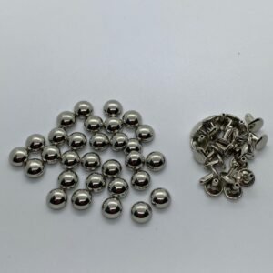 100 Adet Gümüş Bombeli Trok (rivet) Altı Kapalı 10x8mm