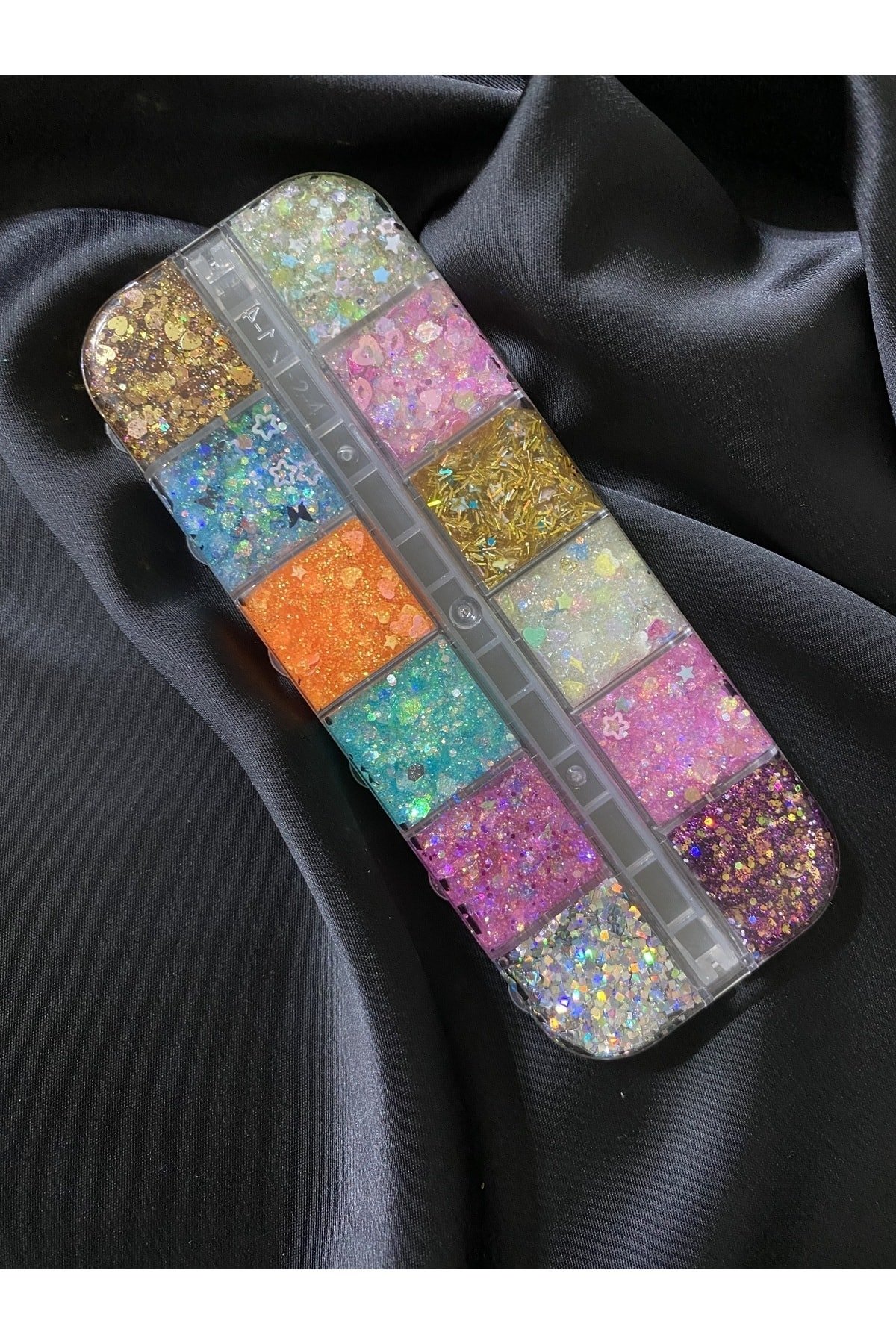 Glitter Jel Far Paleti 12’li yüz ve vücut simi - Görsel 2