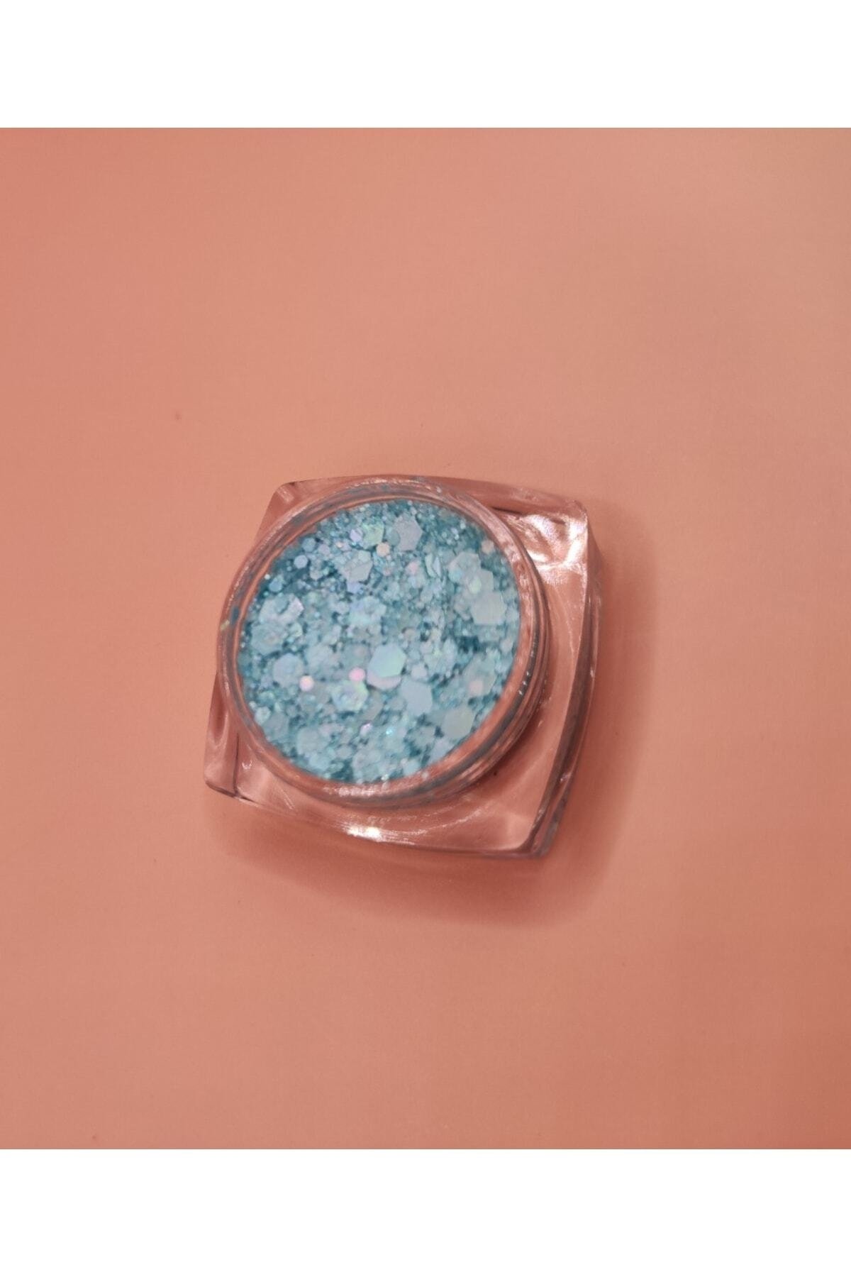 Mini Doğal Jel Glitter - Ocean Blue - Görsel 2