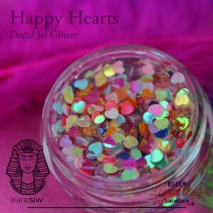 Happy Hearts - Jel Formlu Doğal Glitter