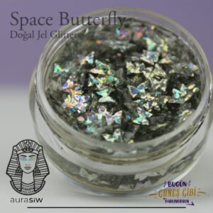 Space Butterfly - Jel Formlu Doğal Glitter