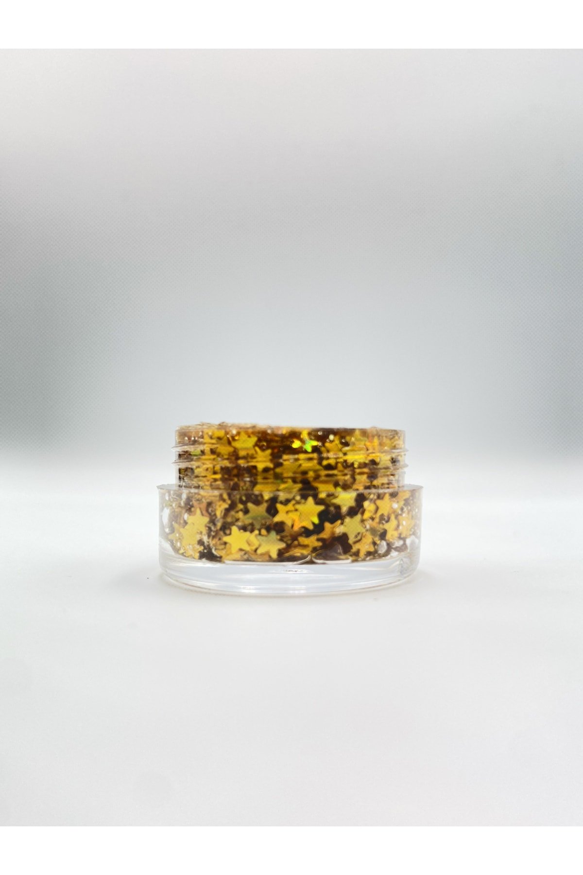 Jel Formlu Parlak Glitter - Gold Star - Görsel 2