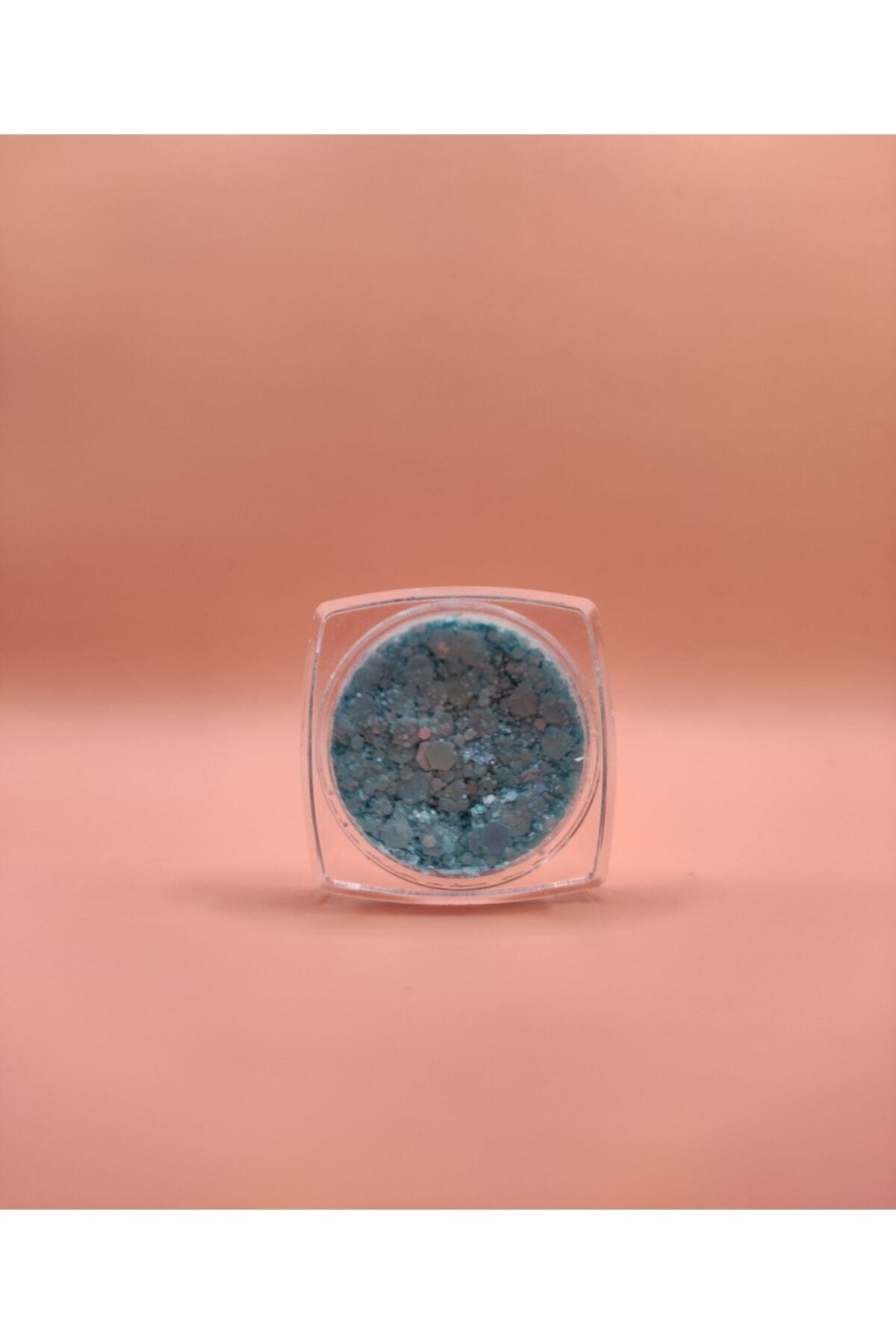 Mini Doğal Jel Glitter - Ocean Blue - Görsel 3