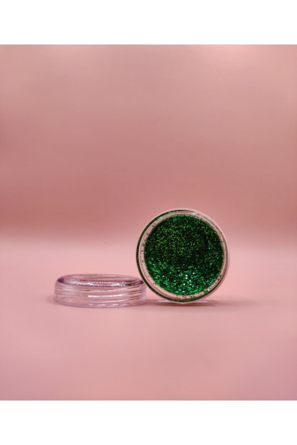 Mini Doğal Jel Glitter - Green 5ml - Görsel 3