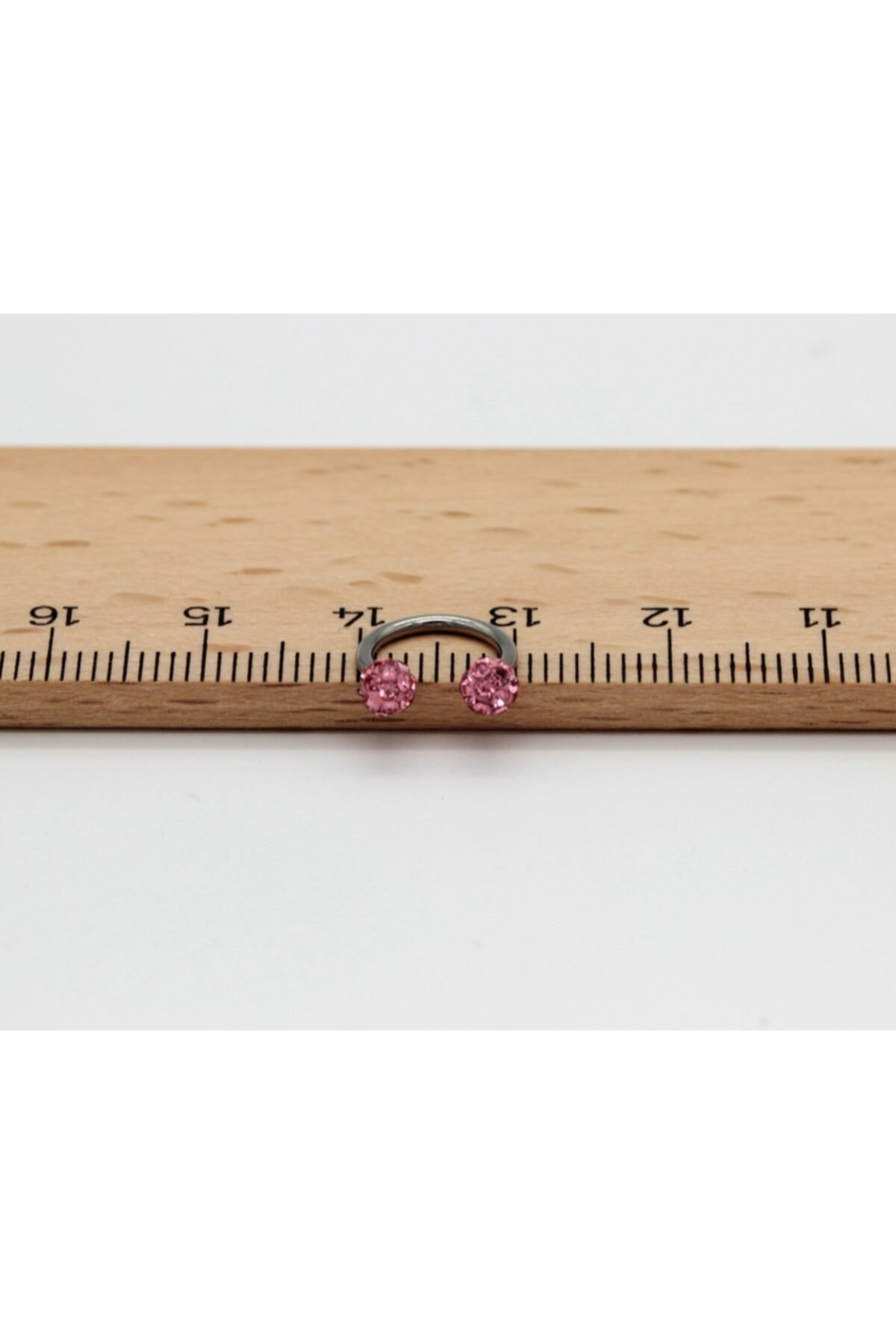 Cerrahi Çelik (pembe) Zirkon Taşlı; Kıkırdak, Dudak, Burun, Septum, Tragus Piercing. - Görsel 3