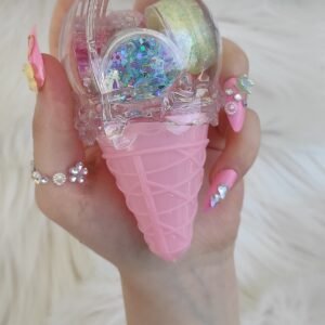 Glitter Far Simli Muhteşem 4 Lü Set-ice Cream Set Parlak Glitter