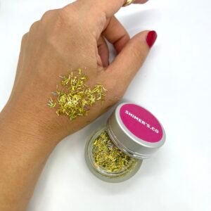 Gold Saçaklı Jel Glitter Far - 10gr - Vücut Simi - Epoksi Glitter
