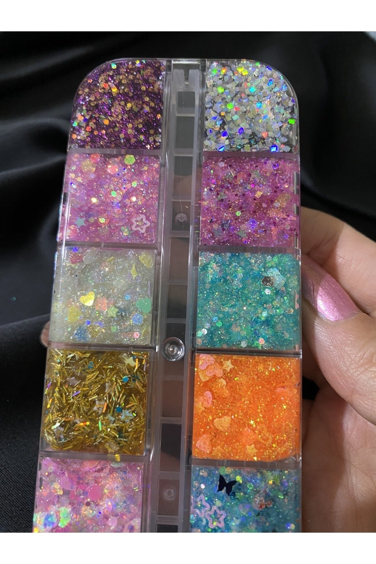 Glitter Jel Far Paleti 12’li yüz ve vücut simi - Görsel 7